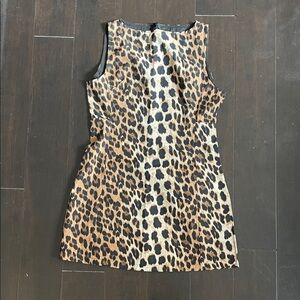 Leopard Print Sleeveless Mini Dress